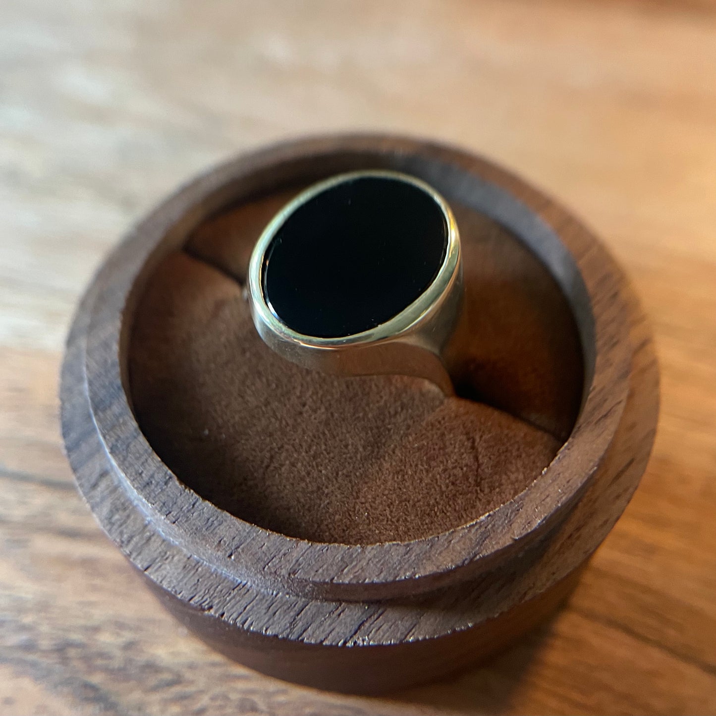 14 karaats zegelring onyx