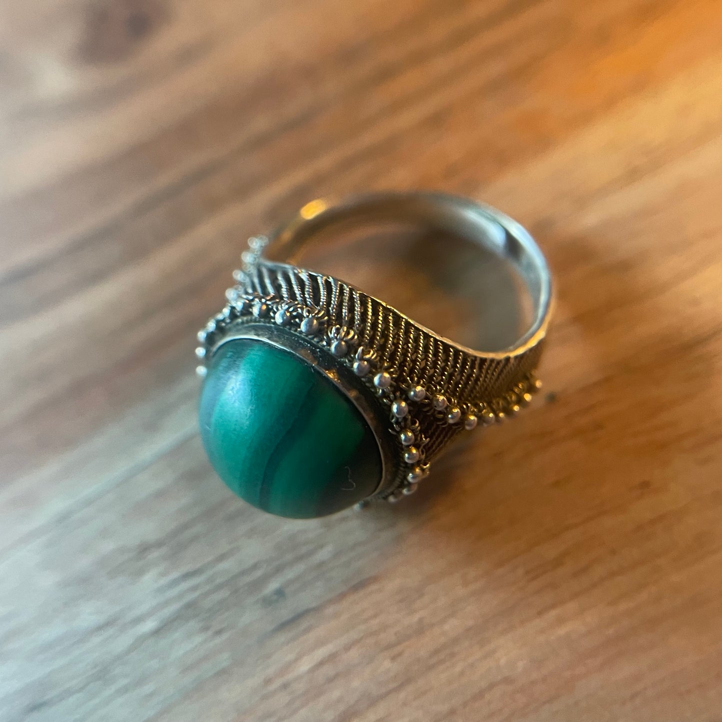 925 zilveren ring groene agaat