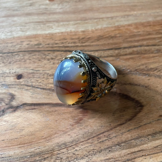 925 zilveren ring agaat