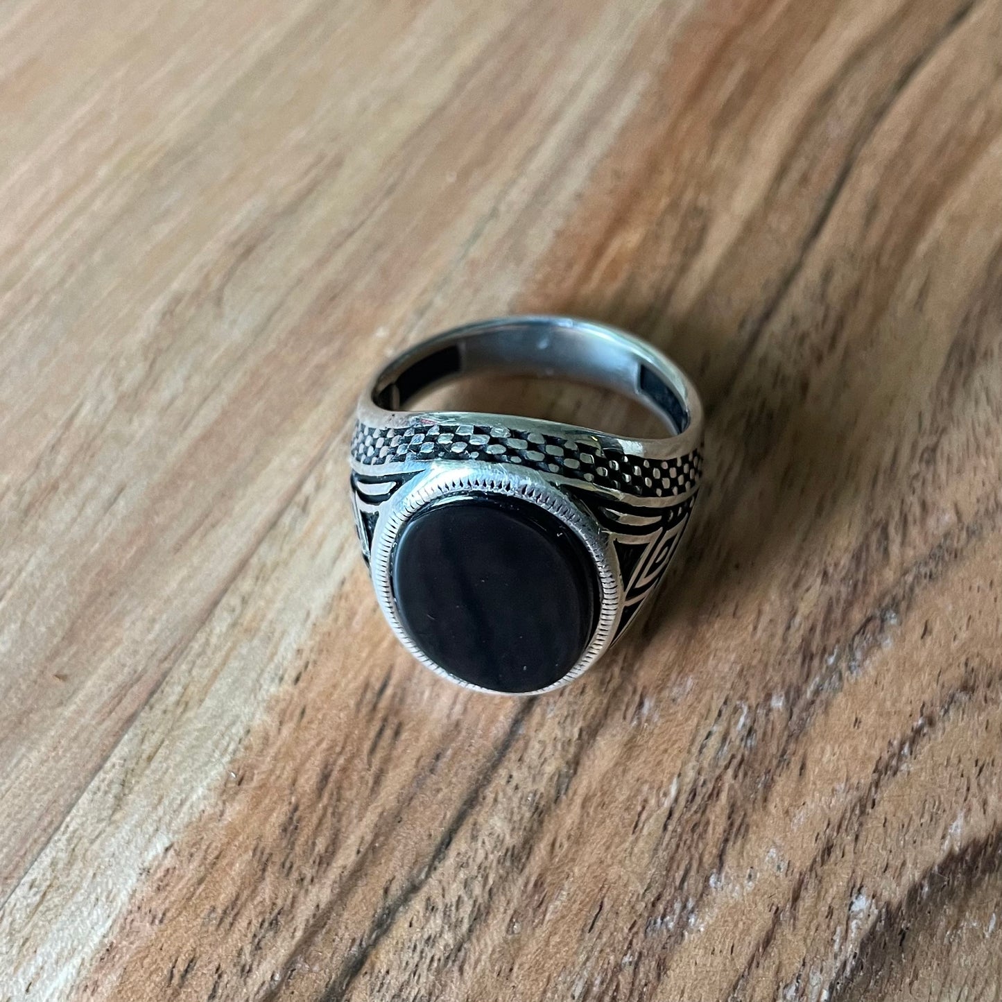 925 zegelring onyx